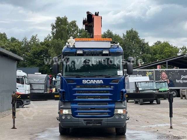 Flatbed truck SCANIA R620 V8 8x4 Lenk/Lift,Pritsche Palfinger PK29002