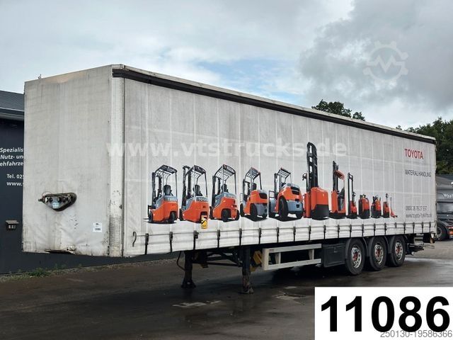 Open semitrailer with tarp  Wiese SA-3-36CS Pritsche+Plane mit Ladebordwand