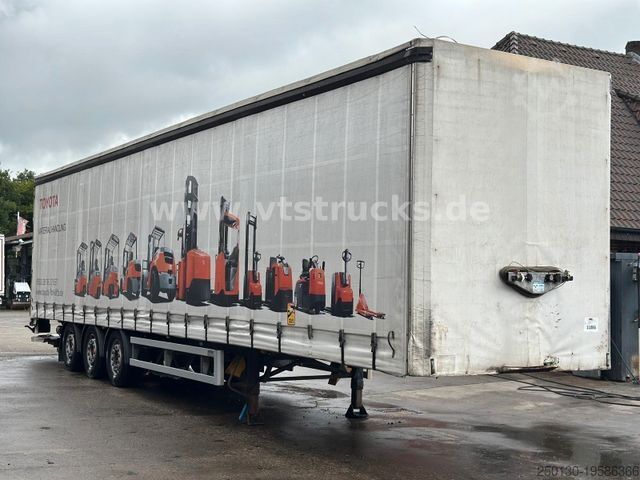 Open semitrailer with tarp  Wiese SA-3-36CS Pritsche+Plane mit Ladebordwand