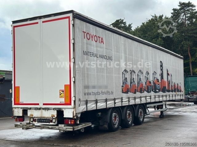 Open semitrailer with tarp  Wiese SA-3-36CS Pritsche+Plane mit Ladebordwand