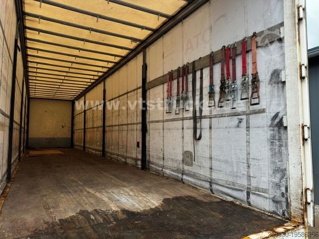 Open semitrailer with tarp  Wiese SA-3-36CS Pritsche+Plane mit Ladebordwand