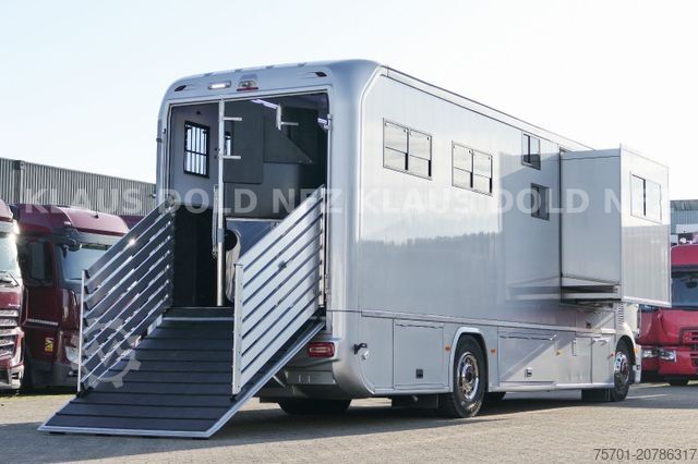 Viehtransporter LKW MAN TGM 18.290 Pferdetransport Wohnwagen Slide-Out