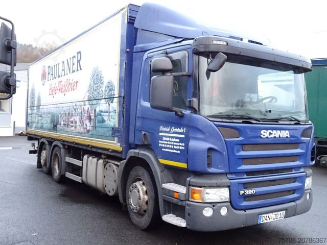 Box truck SCANIA P 320*7,3m Schwenkwand*Lift/Lenk*LBW*2x AHK*Diff