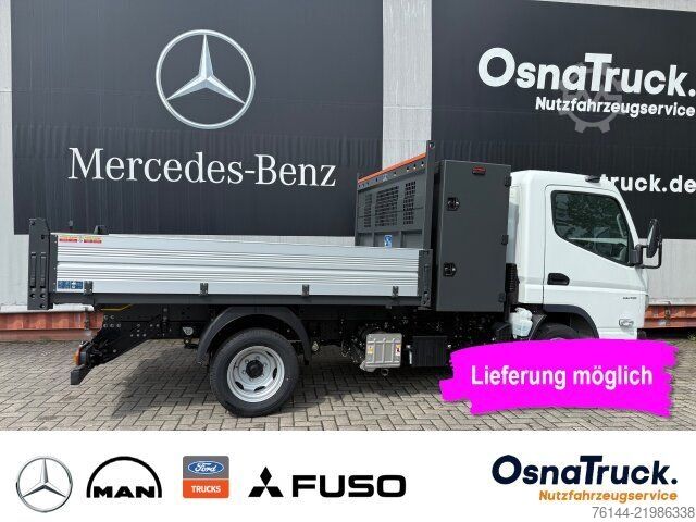 Transporter mit Kipper MITSUBISHI 3C15 Hinterkipper+Box Klima,AHK 3,5t,Diff.-Sp.