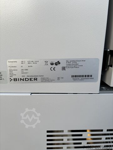Klimakammer Binder MK 720 E5 Binder MK 720