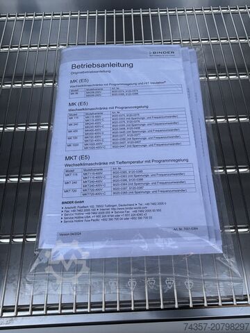 Klimakammer Binder MK 720 E5 Binder MK 720