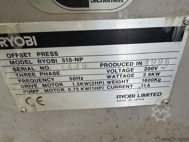 Offsetdruckmaschine Ryobi 510 NP