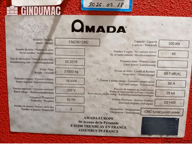 AMADA EMZ 3612 M2 AMADA EMZ 3612 M2