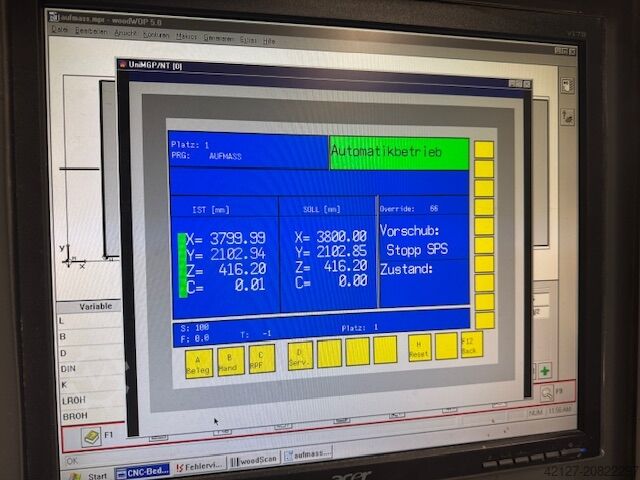 Bearbeitungszentrum Travers- u Anleimung Homag Genius BAZ20/30/14/D