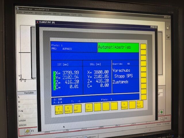 Bearbeitungszentrum Travers- u Anleimung Homag Genius BAZ20/30/14/D