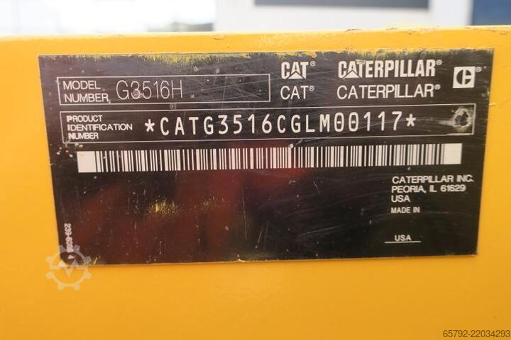 2013 Caterpillar G3516H - 2000 KWe Caterpillar G3516H