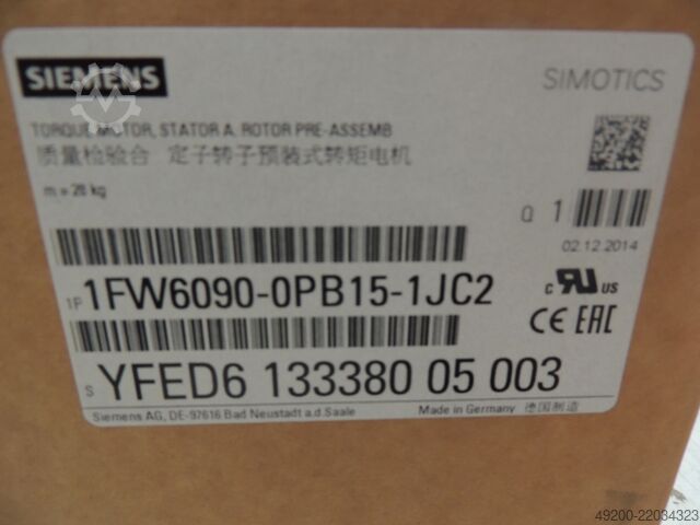 Torque motor Siemens 1FW6090-0PB15-1JC2 / YFED6 133380 05 00