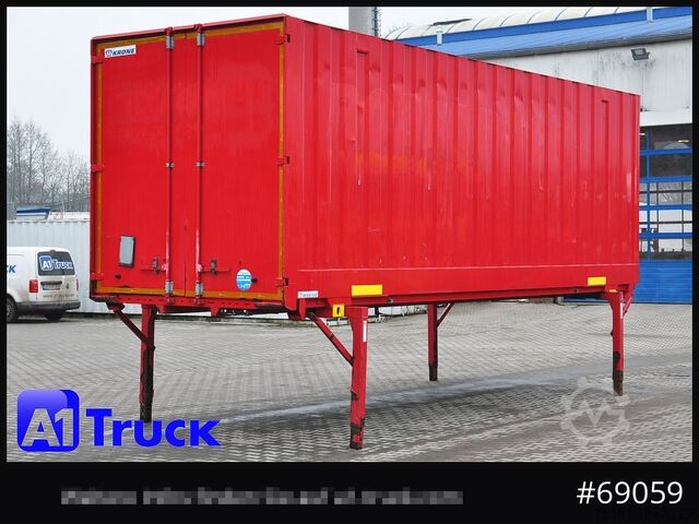 Swap body with box structure KRONE BDF 7,45 Wechselbrücke  Koffer, Zurrösen in den Seitenwänden