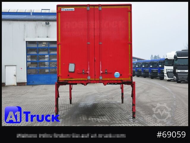 Swap body with box structure KRONE BDF 7,45 Wechselbrücke Koffer, Zurrösen in den Seitenwänden