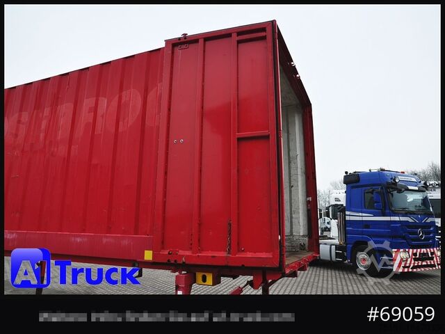 Swap body with box structure KRONE BDF 7,45 Wechselbrücke  Koffer, Zurrösen in den Seitenwänden