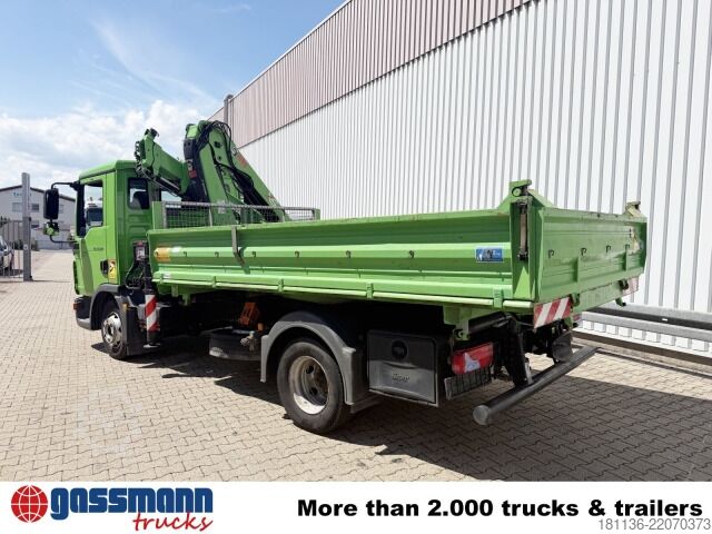 Kipper LKW MAN TGL 12.220 4X2 BB, EEV, Kran Hiab 088 BS-2 CL