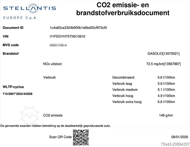 Panel van Fiat Doblò F5331 L1 3,5T – 1.5 BLuehdIi Multijet 100...