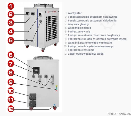 Chiller Laser FIBER CORMAK CWFL-3000
