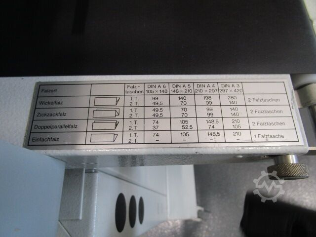 FALZMASCHINE MATHIAS BÄUERLE MULTIPLI 35 MIT GESTELL