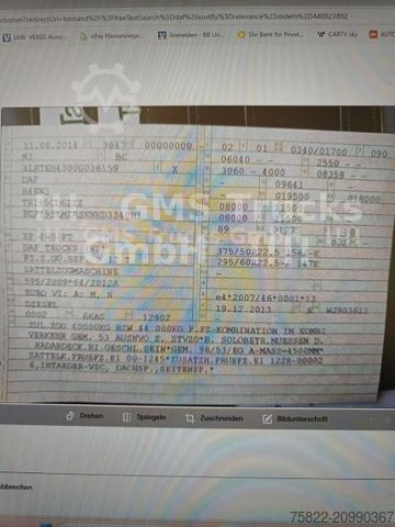 Volume tractor unit DAF XF 460 / SSC / Mega / German