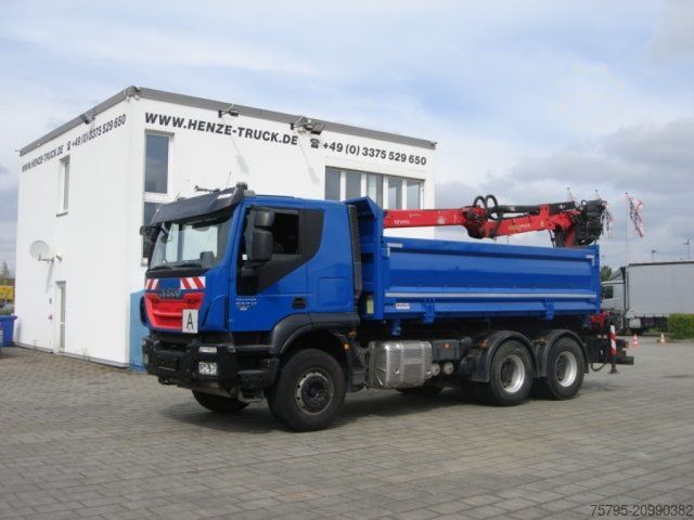 Tipper truck IVECO TRACKER 260T50 6x4 3-Achs Kipper Heckkran Espilo
