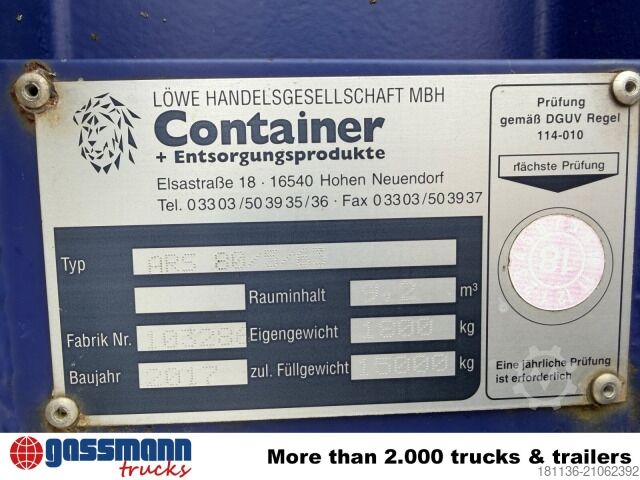 Abrollcontainer  ARS 80/5/63 Abrollcontainer ca. 9m³