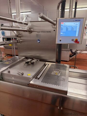 Schneide- und Verpackungslinien für gegartes Fleisch Weber and Multivac CCS405 and R535