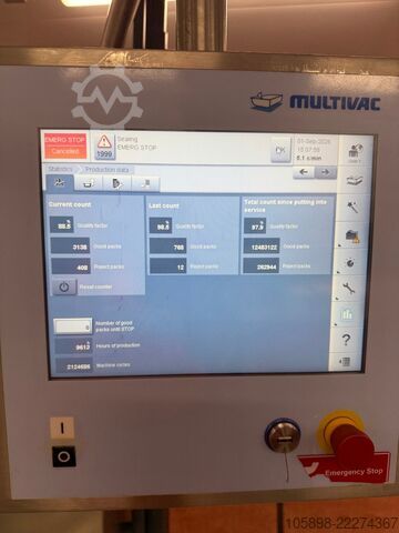 Schneide- und Verpackungslinien für gegartes Fleisch Weber and Multivac CCS405 and R535