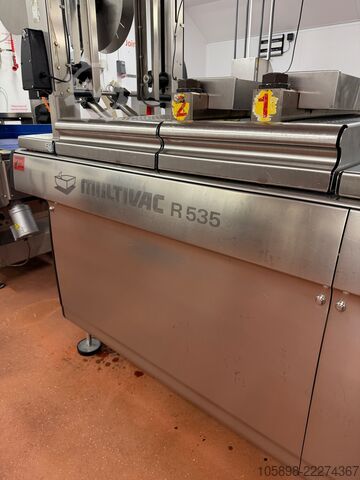 Schneide- und Verpackungslinien für gegartes Fleisch Weber and Multivac CCS405 and R535