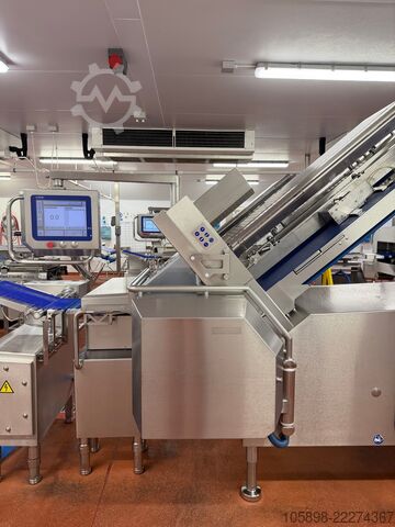Schneide- und Verpackungslinien für gegartes Fleisch Weber and Multivac CCS405 and R535
