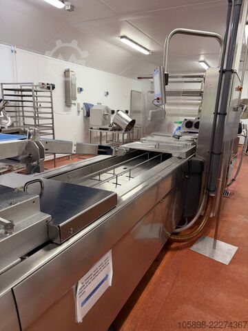 Schneide- und Verpackungslinien für gegartes Fleisch Weber and Multivac CCS405 and R535