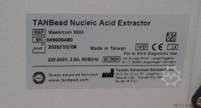 Nukleinsäure-Extraktor Taiwan Advanced Nanotech TANBead Maelstrom 9600