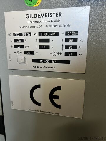 CNC lathe Gildemeister CTX 400 S2 V3