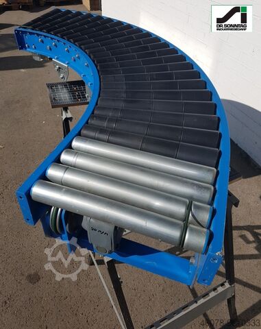 Rollenkurvenförderer links mit Geradstück Schulz Schulz 90°-450-390 IR1400+250-450-390