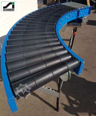 Rollenkurvenförderer links mit Geradstück Schulz Schulz 90°-450-390 IR1400+250-450-390