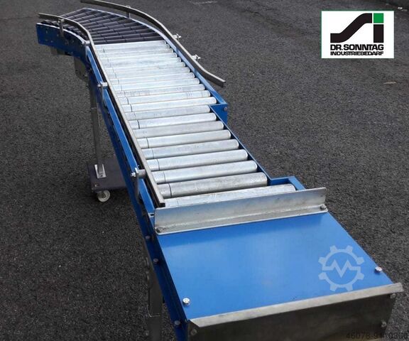 Roller curve conveyor left with straight section Schulz Schulz 30°-450-390 IR795+920-450-390
