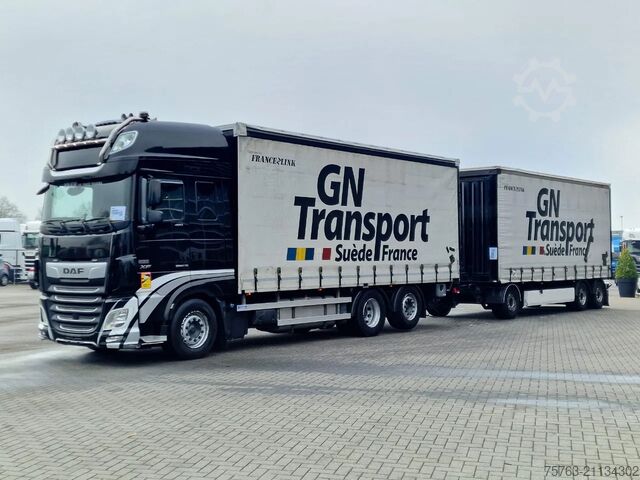 Plane DAF XF 480 SSC 6x2 - Tautliner - Full air - Night c...