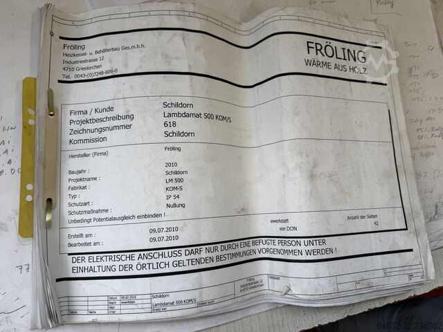 Woodchip boiler Fröling Lambdamat 500