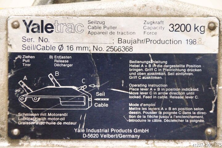 Mehrzweckzug 3200 kg Yale Yaletrac 3,2 TON