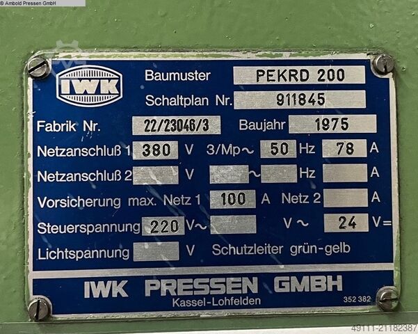Eccentric Press - Single Column IWK PEKRD 200