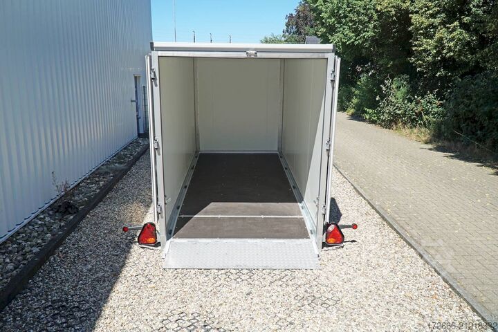 Absenkkofferanhänger Vezeko HUSKY FB K B 27.35 SP | SILBER 344X157X200CM 2700KG ABSENKKOFFERANHÄNGER