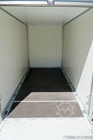 Absenkkofferanhänger Vezeko HUSKY FB K B 27.35 SP | SILBER 344X157X200CM 2700KG ABSENKKOFFERANHÄNGER