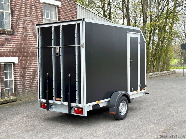 Kofferanhänger Vezeko TK B 15.30 | BLACK | RAMPE | SEITENTÜR 305X152X193CM 1500KG | AERO KOFFERANHÄNGER