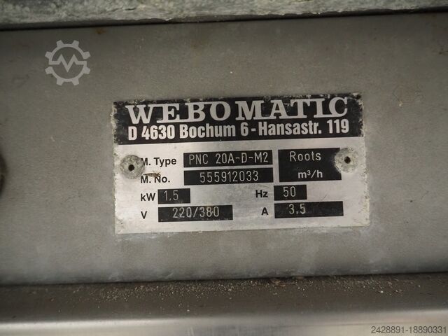 Webomatic packaging line Webomatic PNC 20A-D-M2, STP 60/80 D+E
