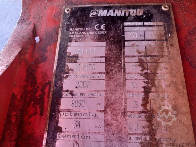 Articulated boom lift Manitou 180ATJ