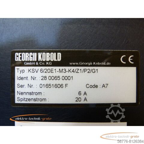 Component Georgii Kobold KSV 6/20 E1-M3-K4/Z1/P2/G1 AC Servoregler MidiDrive m. Restgewährleistung !!!