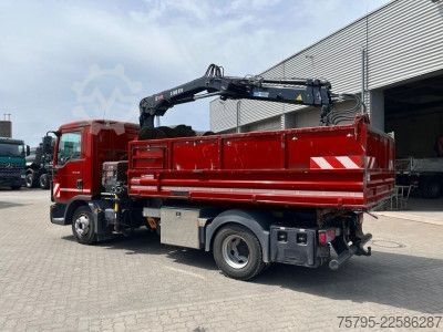 Dreiseitenkipper MAN TG-L 8.190.4x2 BL 2-Achs Kipper Kran Hiab 078