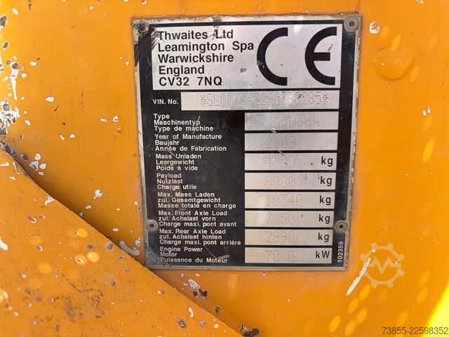 Site Dumper Thwaites Mach 664