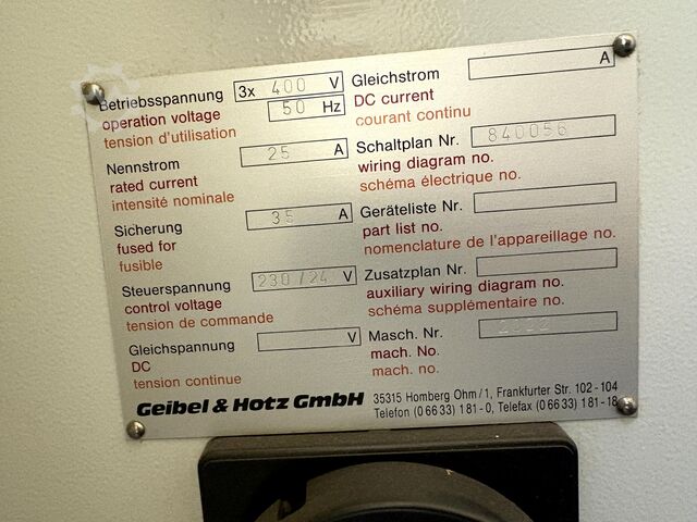 Surface grinding machine GEIBEL & HOTZ FS 635 Z CNC