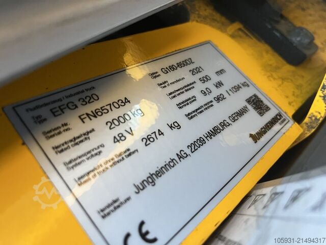 Elektro 4 Rad-Stapler Jungheinrich EFG320